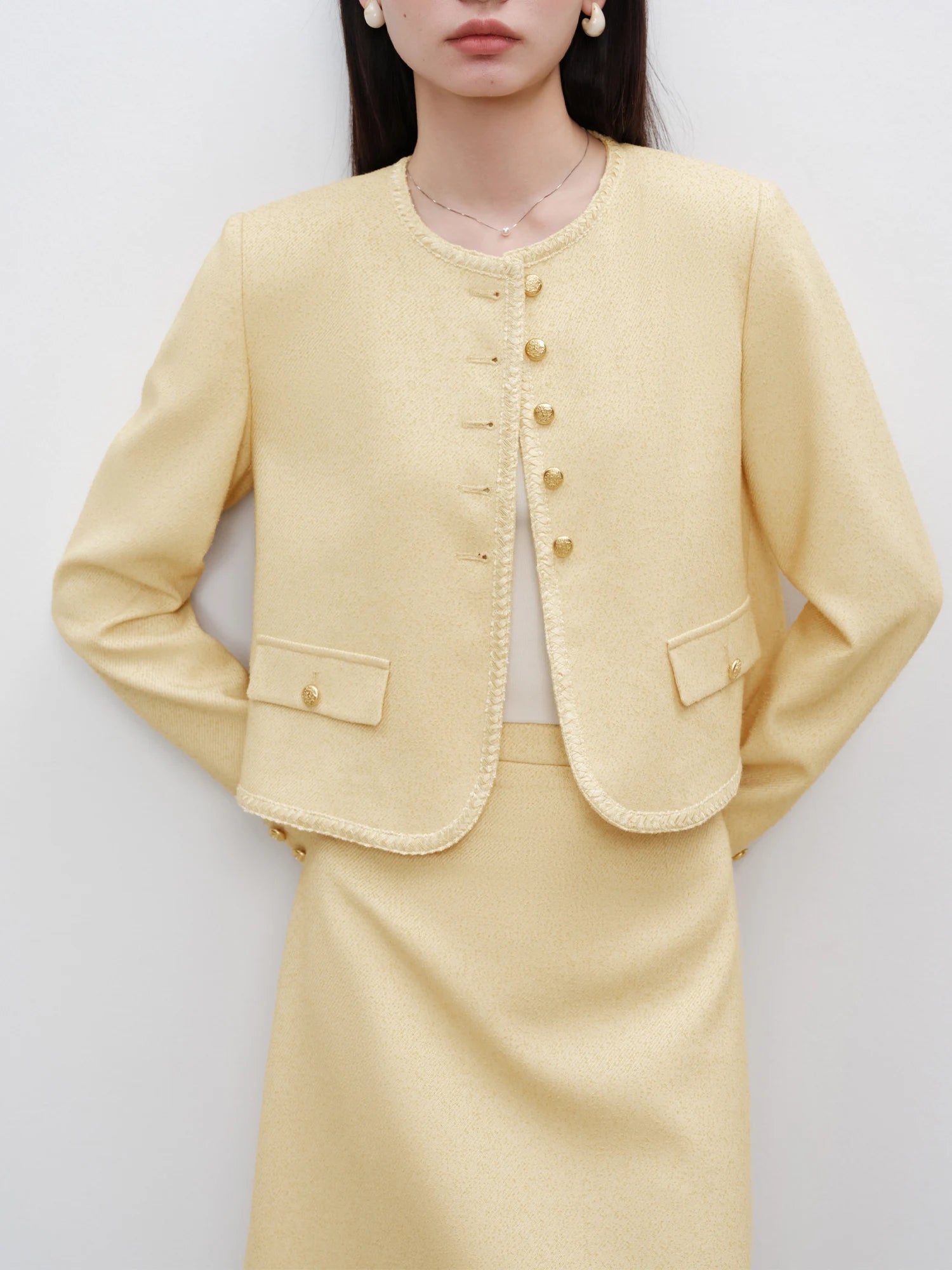 ZIQIAO Elegant Style Suit For Women 2024 Autumn New Design All-match Jacket Skirt Suit Office Lady Suit 24ZQ93075 24ZQ93076