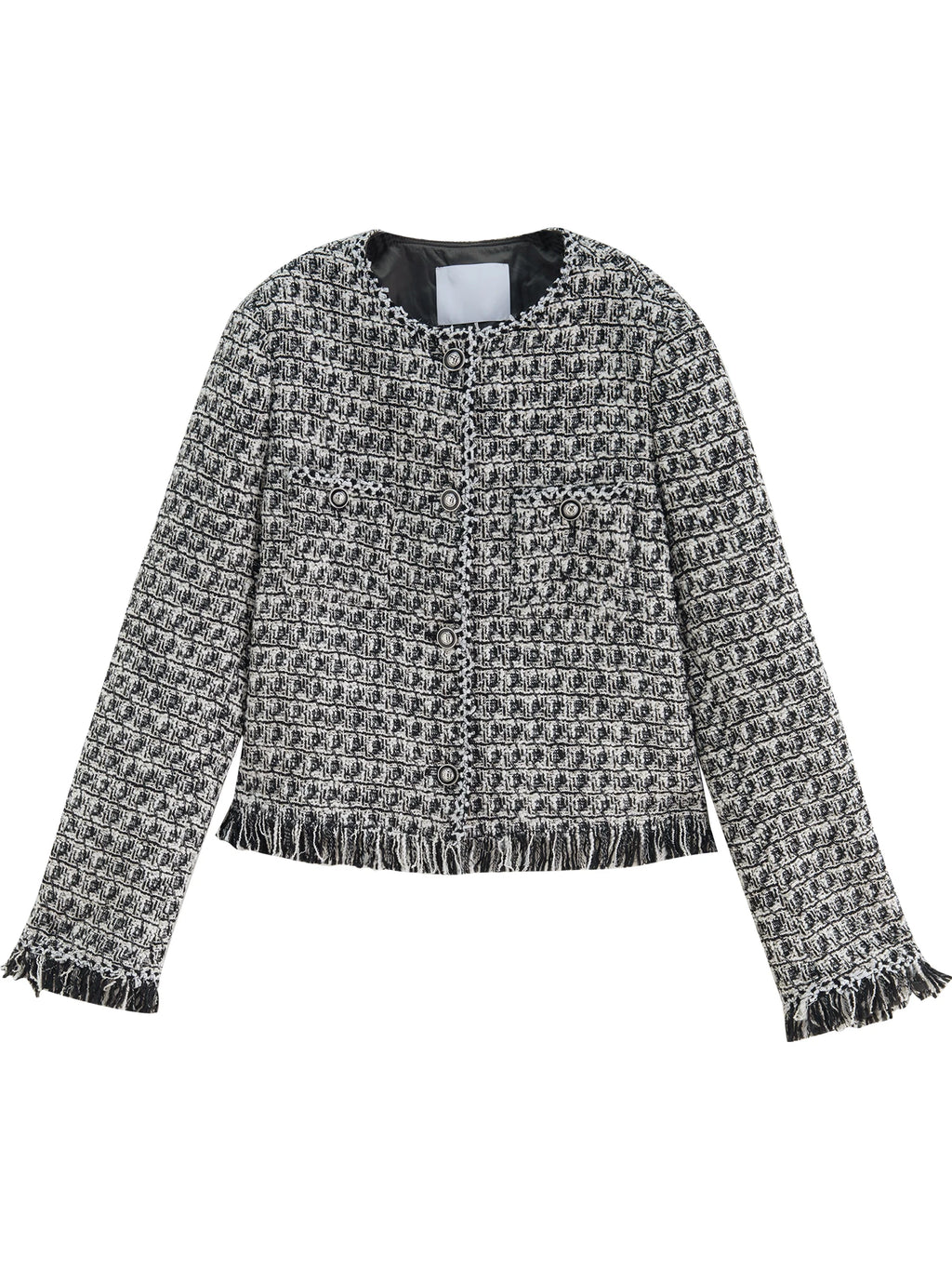 ZIQIAO Petite Plaid Tweed Jacket for Women 2025 Autumn New Chic Short Coat French Style Elegant Office Blazer Casual Outerwear