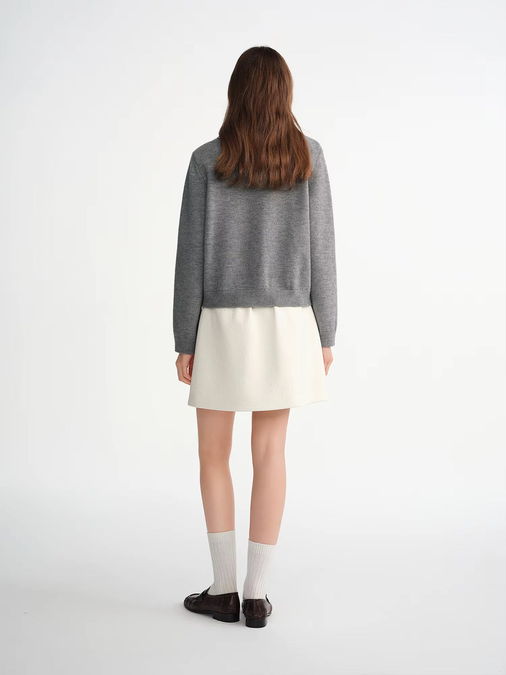 Women's Fashion Embroidery Hook Flower Knit Cardigan with Sweet Lace Edges Turned-Up Collar Flattering Sweater Cardigan