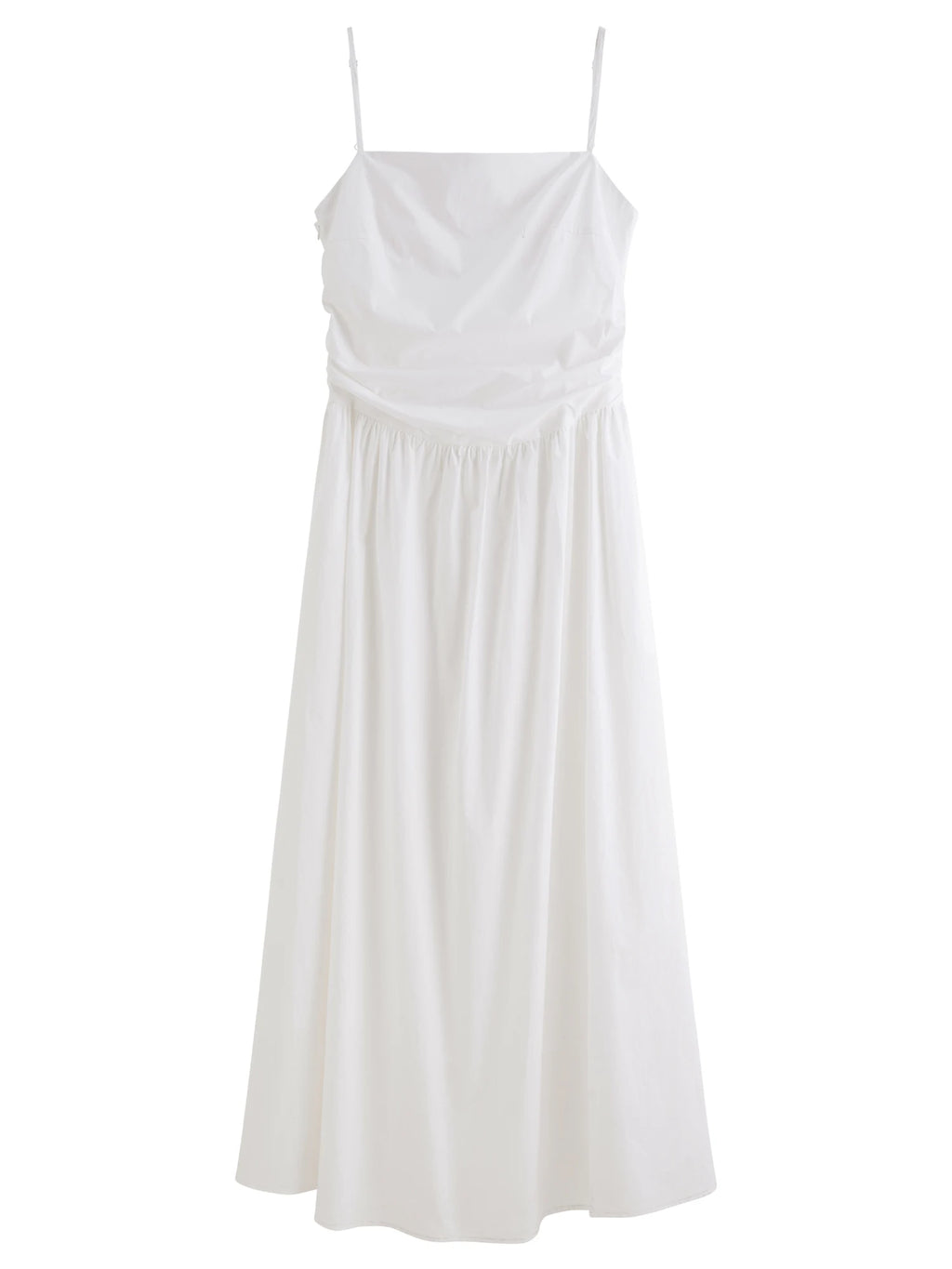 DUSHU Plus Size Women French Vintage Chic Dress 2025 Summer New Arrival Waist Flattering Strapless Dress