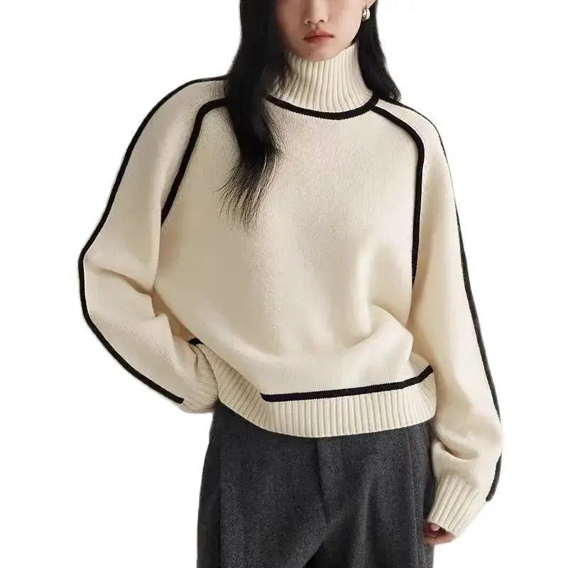 Korea Winter New Reviews Many Clothes Women'S Sweater Turtleneck Pullovers Solid Women'S Clothing Knitwear Long Sleeved Top