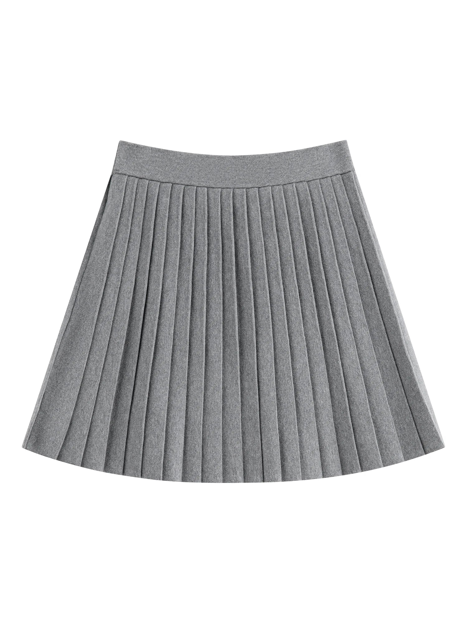 French 3D Flower Knit Sweater Two-Piece Fall Winter Slimming V-Neck Sweater Skirt Outfit Set Matching Sets Grey Skirts