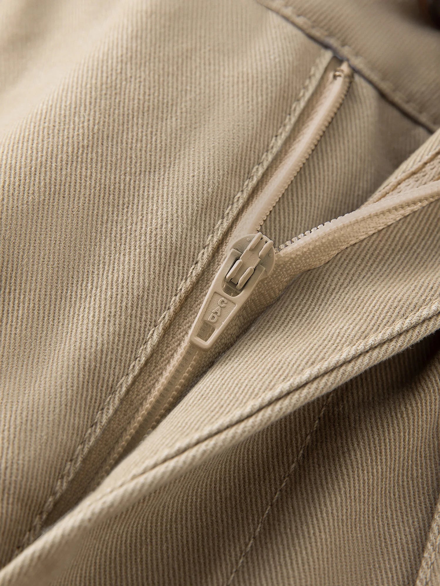 FSLE 2025 Women's Khaki Pants - Straight Leg Cotton Trousers Autumn Relaxed Fit Casual Vintage Style with Retro Design