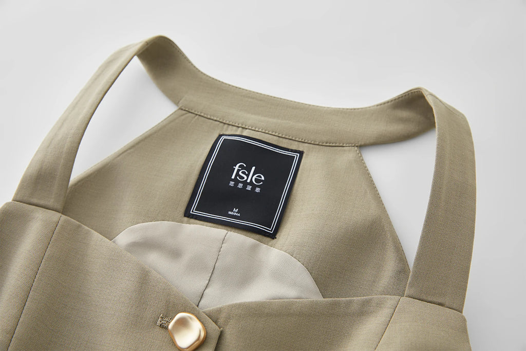 FSLE 【Premium Series】MInimalism Old Money Style Vest Top Skirt Set For Women 2025 Summer New Arrival Office Lady Chic Suit