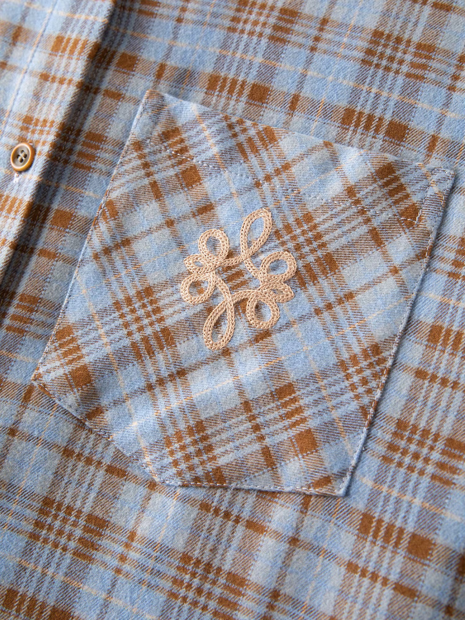 Brushed Plaid Shirt Women's Winter 2025 New Long Sleeve Plaid Retro Embroidery Shirt Classic Leisure Loose Tops