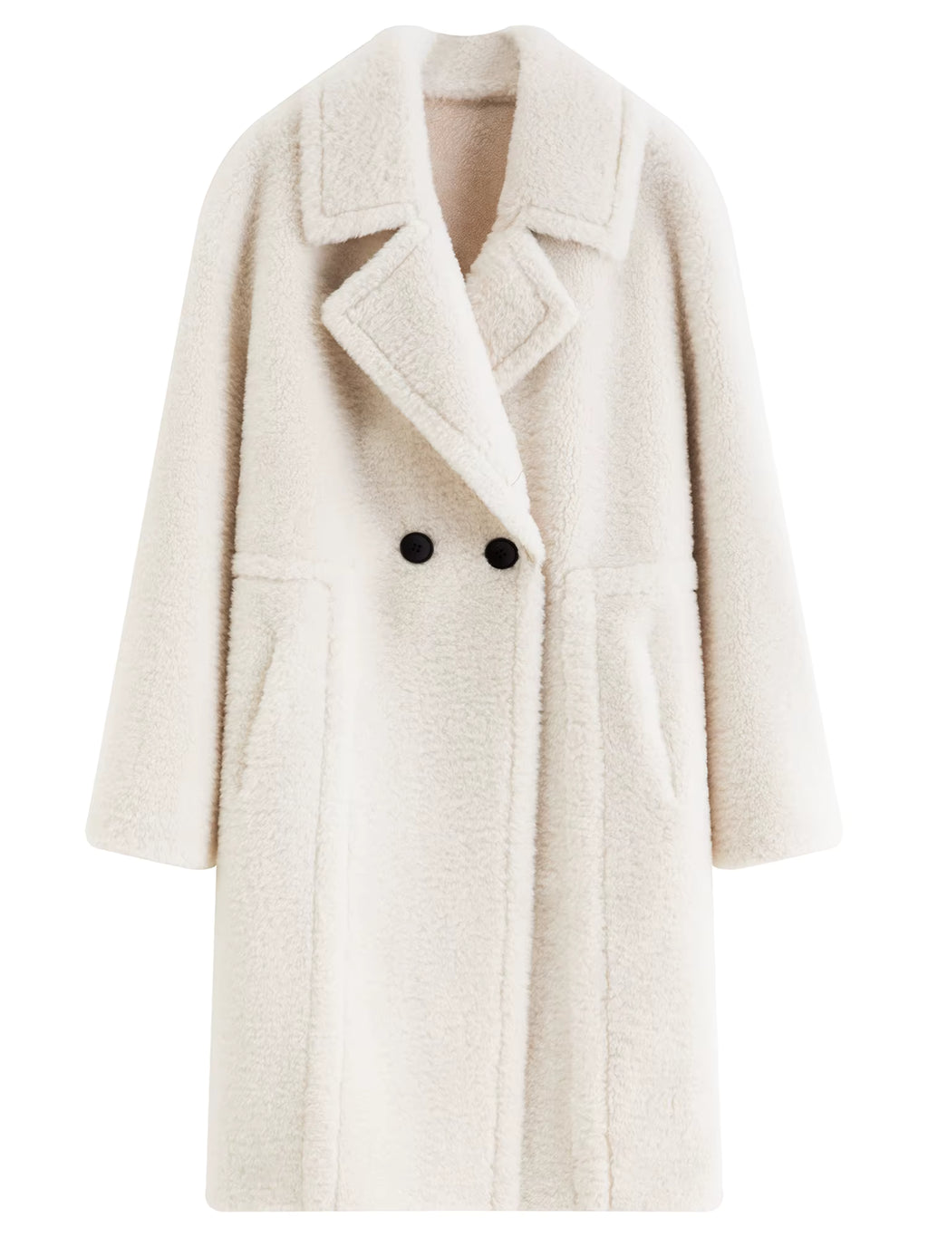 Women's Suede Faux Fur Lamb Wool Coat Turn Down Collar 2025 Winter New Style Coat Furry Coat Simple Solid Commuting