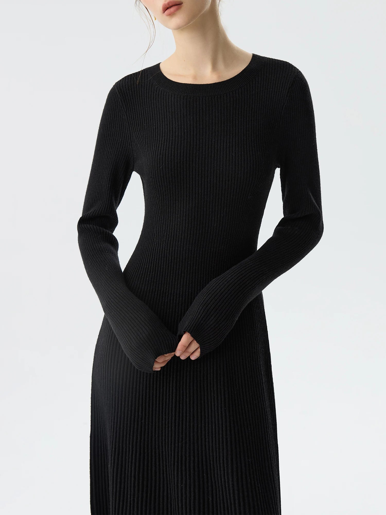 FSLE Office Lady College Style V-shaped Lapel Collar Knitted Sweater Inside, 2024 Winter New Base Casual Sweater 24FS14309