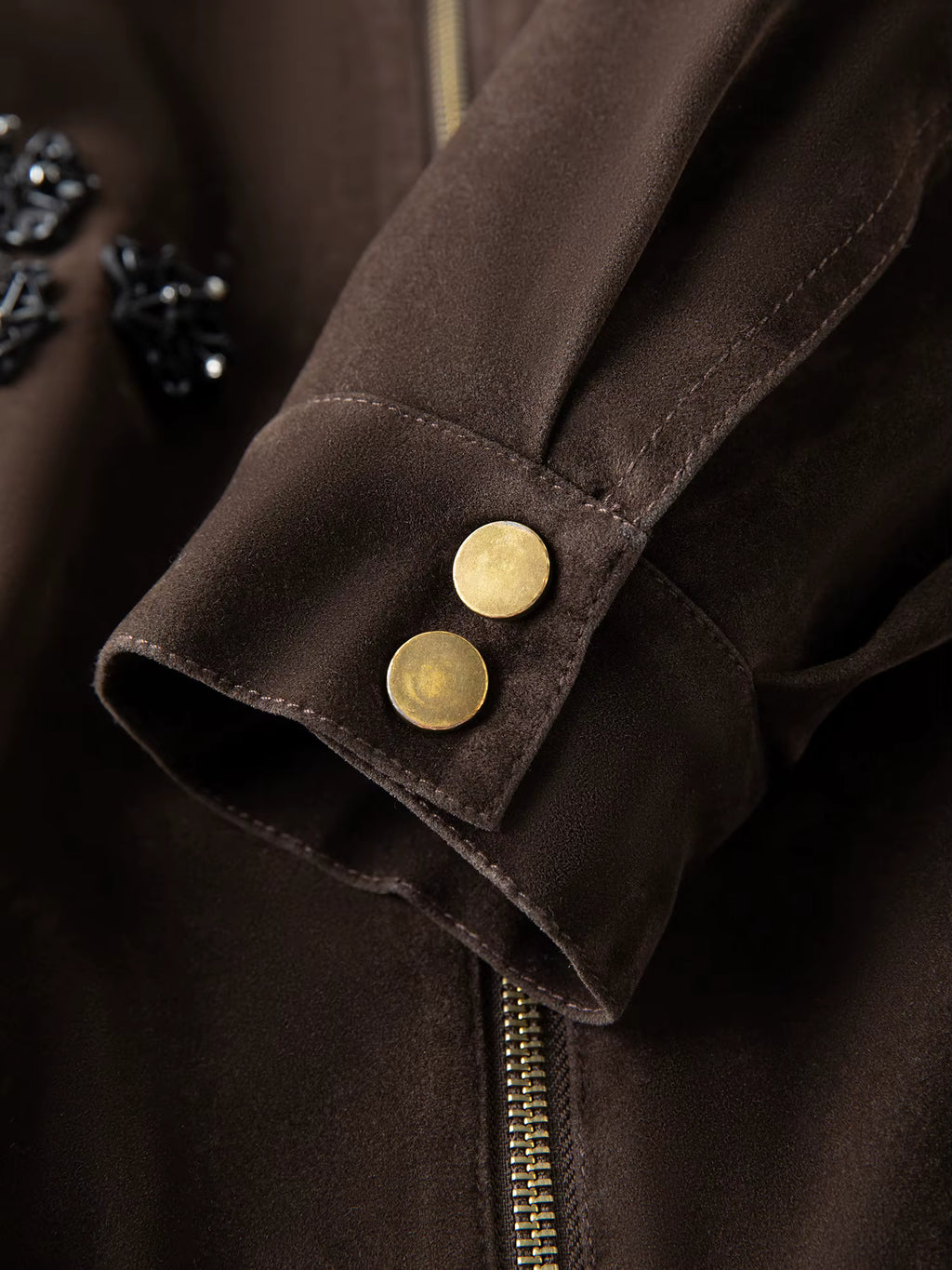 【Premium Series】 Luxury Casual Series Vintage Beaded Suede Jacket with Pearl Embroidery Women Winter 2025 New Arrival