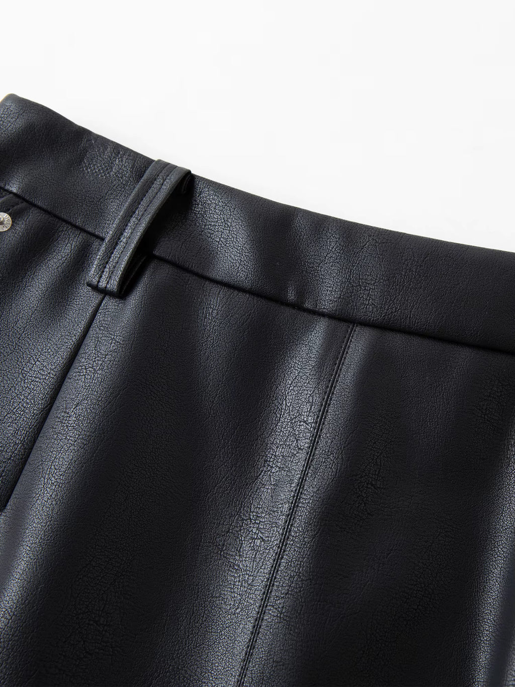 Plus-size Women High-waisted A-line Leather Skirt Winter 2025 New Arrival from the Bold Black Brown Collection Half Skirt
