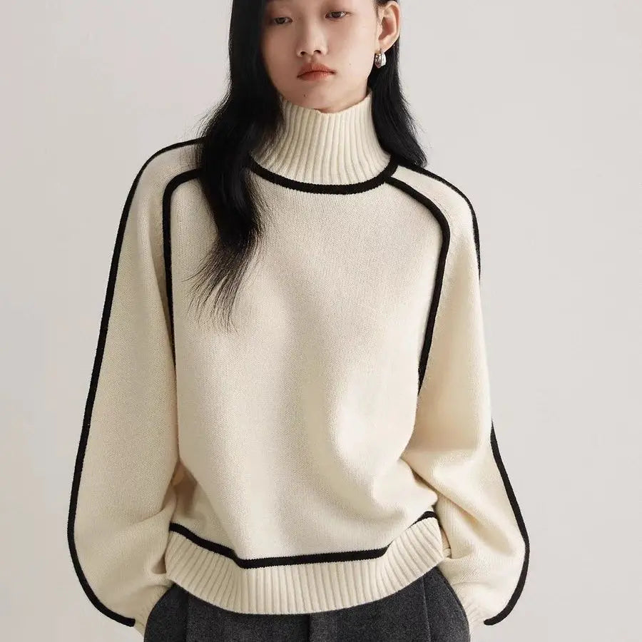 Korea Winter New Reviews Many Clothes Women'S Sweater Turtleneck Pullovers Solid Women'S Clothing Knitwear Long Sleeved Top