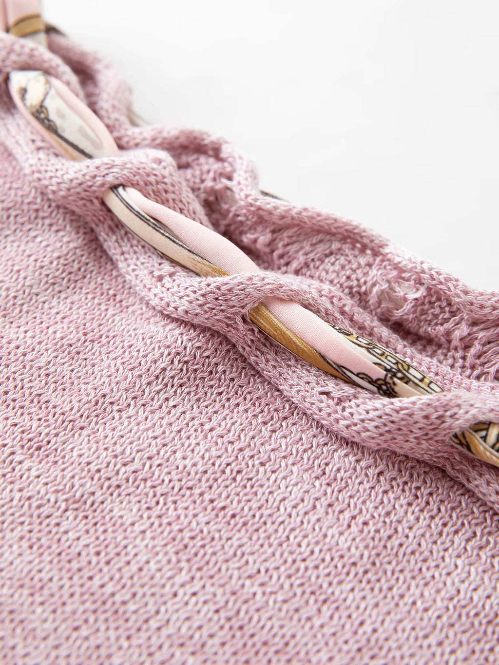 French-inspired Relaxed Flowing Scarf Keyhole Pullover Sweater for Women Spring 2026 New Arrival Pink Thin Knit Sweaters