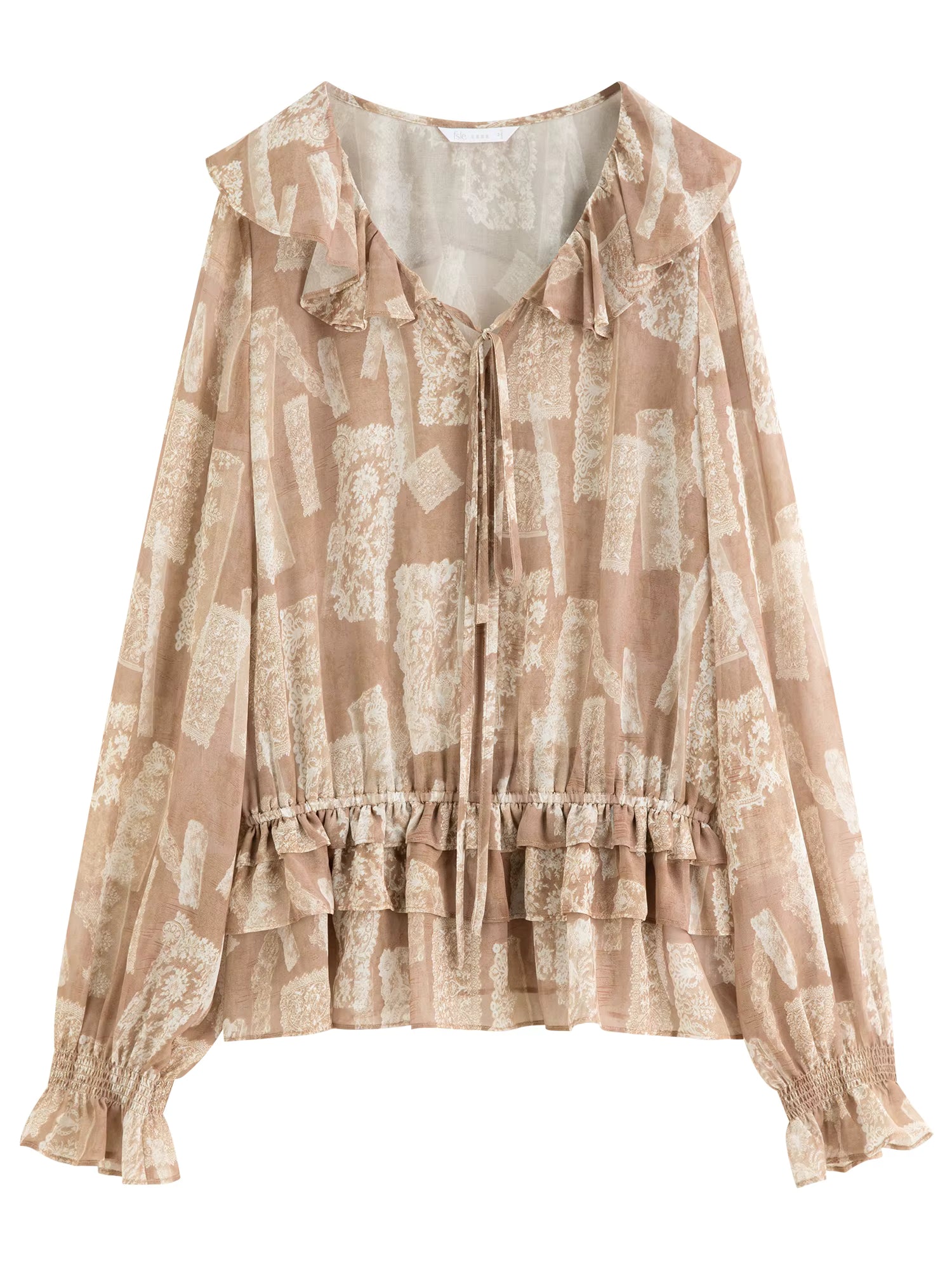 Party Dress Set Bohemian Style Elegant Ruffled Printed Long-sleeved Shirt Skirt Set for Women Winter Fairy Sundress