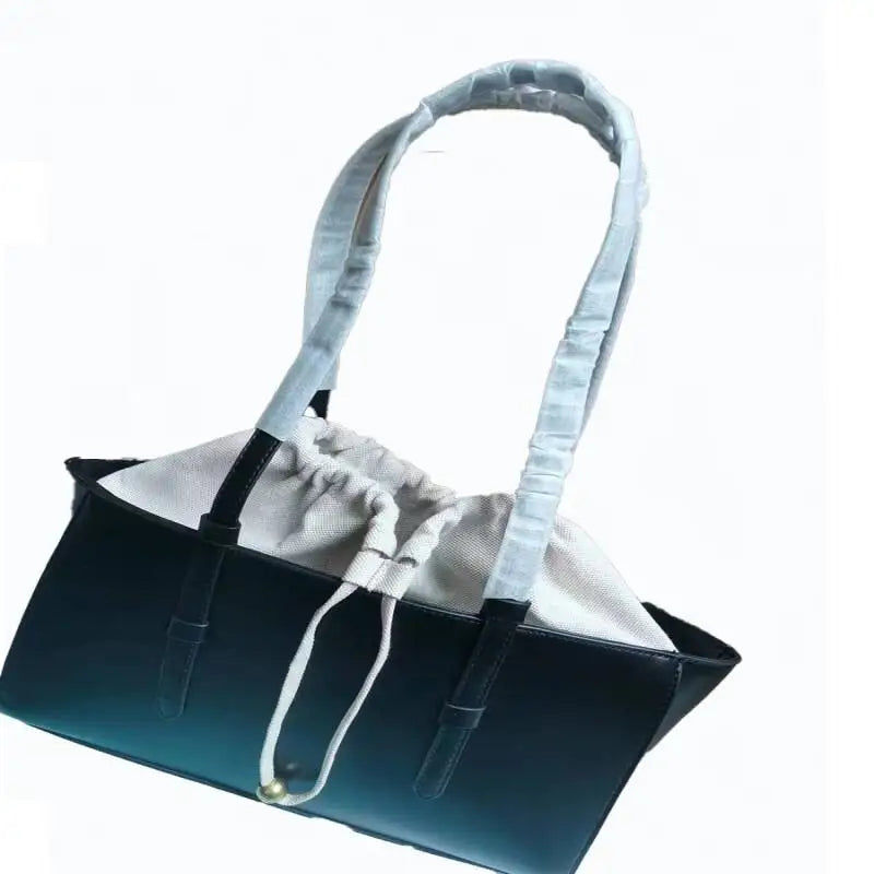 New Fashionable High-quality Shoulder Bag Wild Drawers Bouquet Mouth Handbag Multifunctional Soft Leather Messenger Bag