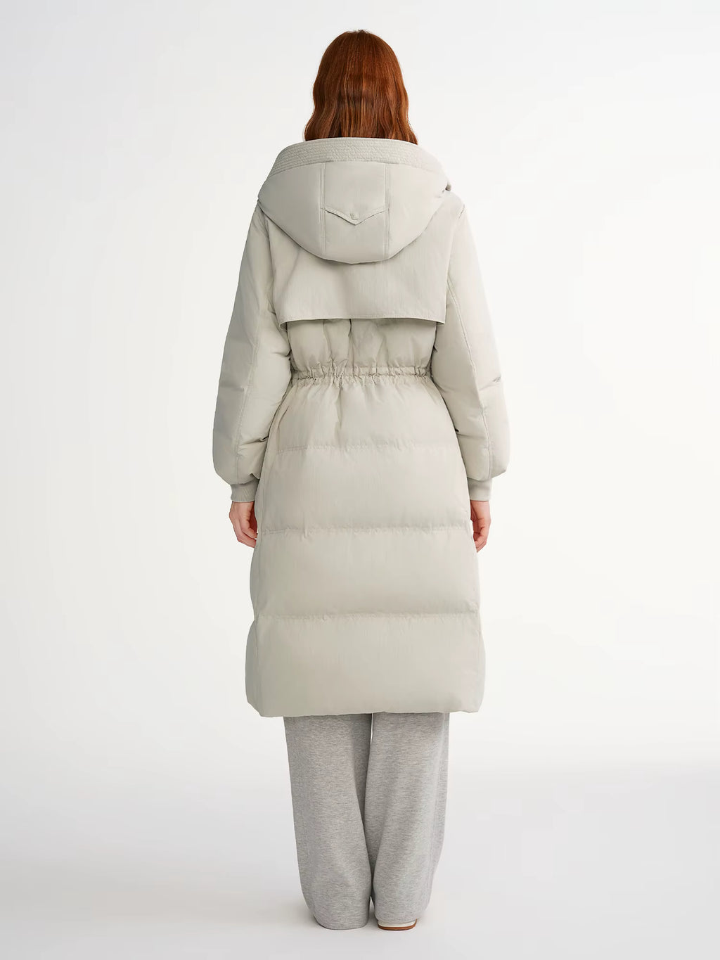 2025 Plus Women's Long Puffer Coat Hooded Belted Waist Down Jacket Slim Fit Winter Warm Thermal Parka Trench Overcoat