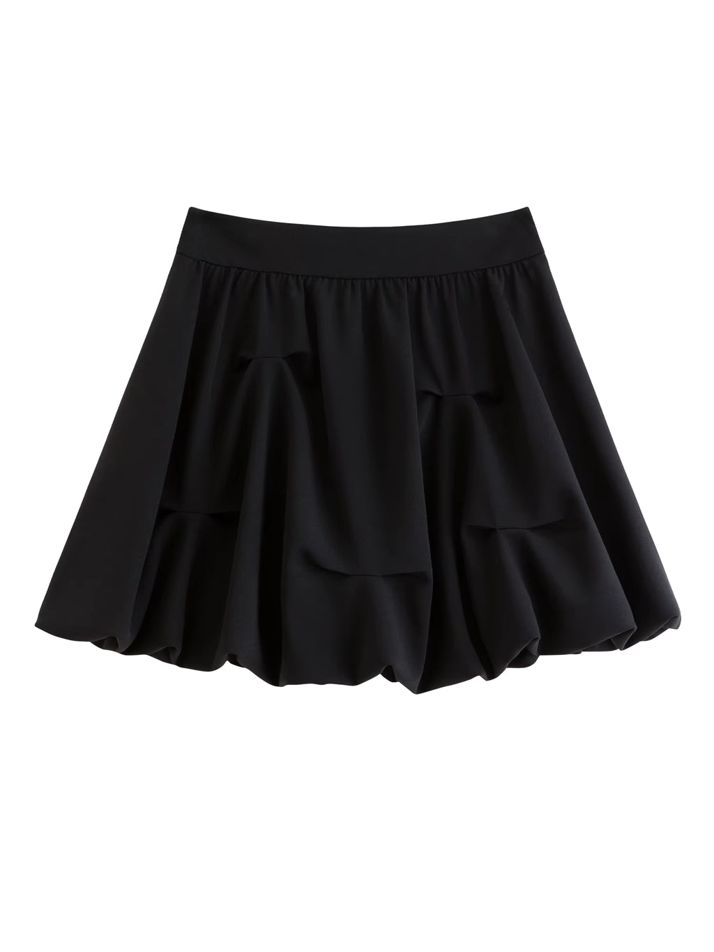 Puffy Pleated Bud Skirt Sets Women Long Sleeve Slim Cardigans 2025 Winter New Mini Skirt Simple Clean Fit Sweet Girlish