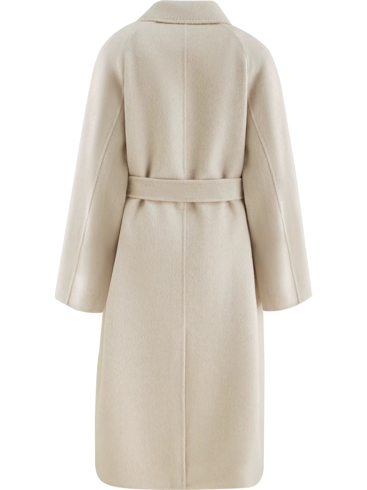 Crafty Studio Petite Women's White Camel Wool Coat with Double Faced Design 2025 Winter New Collection Wool