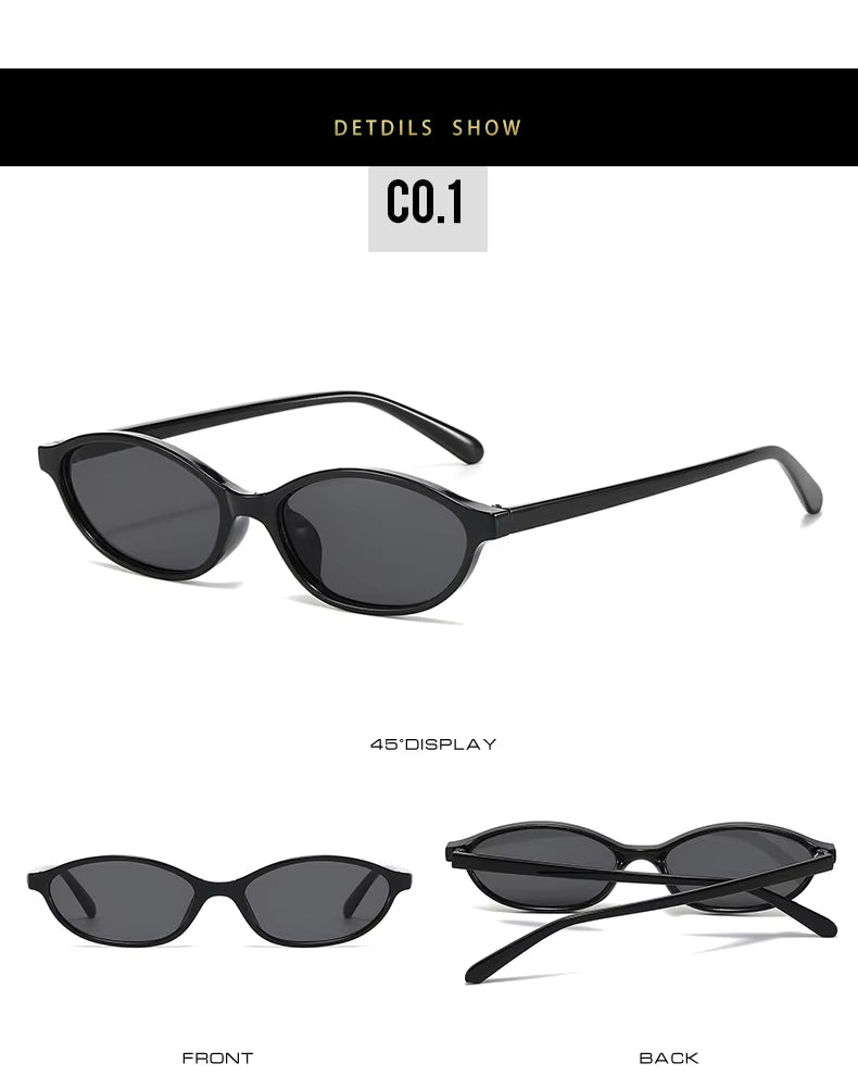 2025 Women's Leopard Brown Sunglasses Fashion Brand Small Frame Sun Glasses Ladies Retro Oval Eyewear Shade Oculus De Sol