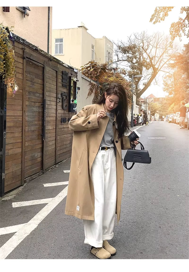 Loose White Wide Leg Jeans Women Drape High Waist Straight Wide Leg Pants Mopping Pants