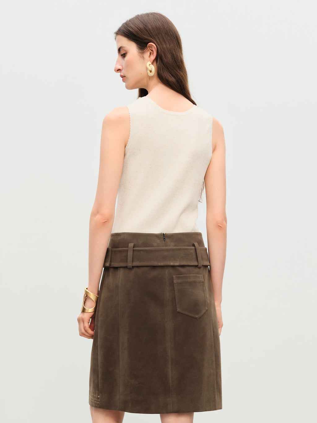 FSLE【Premium Series】Autumn 2025 Women's Contoured Fit Sleeveless Knitted Tank - Breathable Stretch Layering Top Office Casual