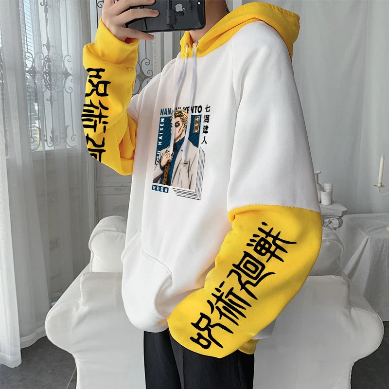 Hot Anime Jujutsu Kaisen Nanami Kento Cool Graphic Print Men Women Hoodies Plus Size Sweatshirt Harajuku Streetwear Clothing