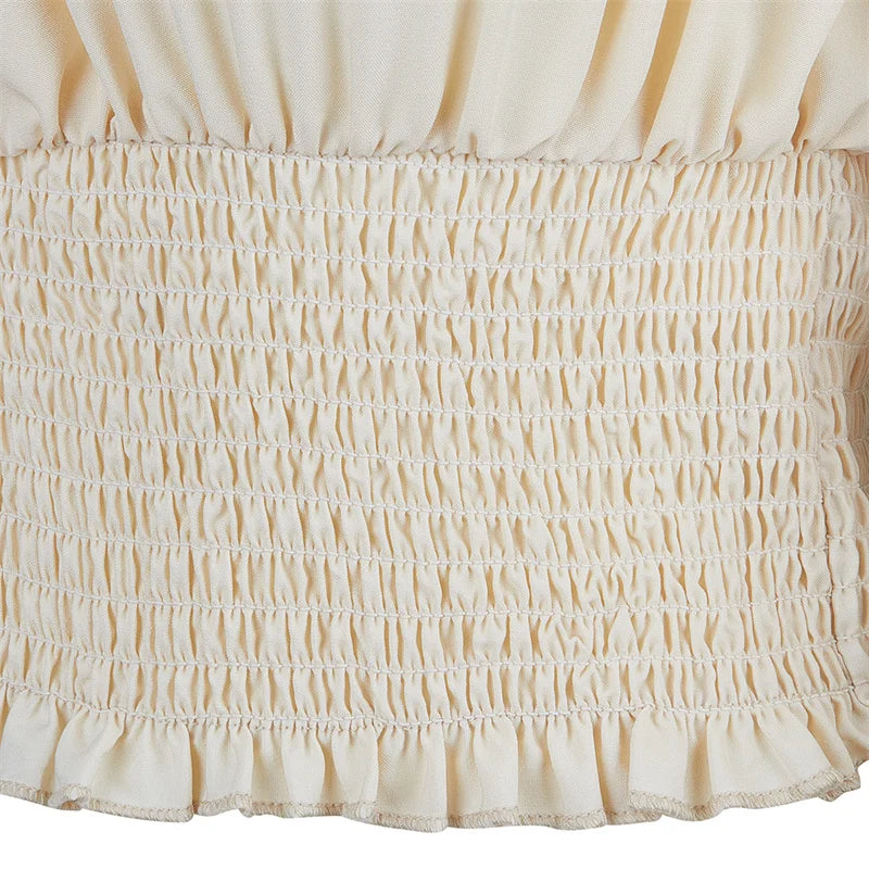Steampunk Blouse Renaissance Top Women Cropped Off The Shoulder Peasant Top Blouse Short Sleeve Plus Size Summer Crop Top Ruffle