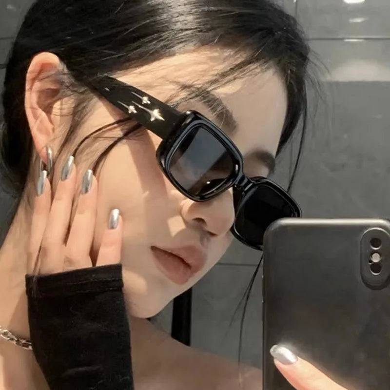 New Retro Y2K Style Small Square Sunglasses Women Cat Eye Sunglasses Fashion Colorful Mirror Goggles Men Punk Sports Sun Glasses