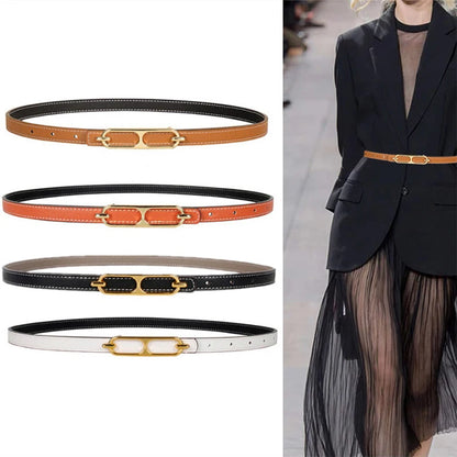 Double-sided use of women's leather belt decorated ins fashion jeans wild student trend luxury design top quality brand