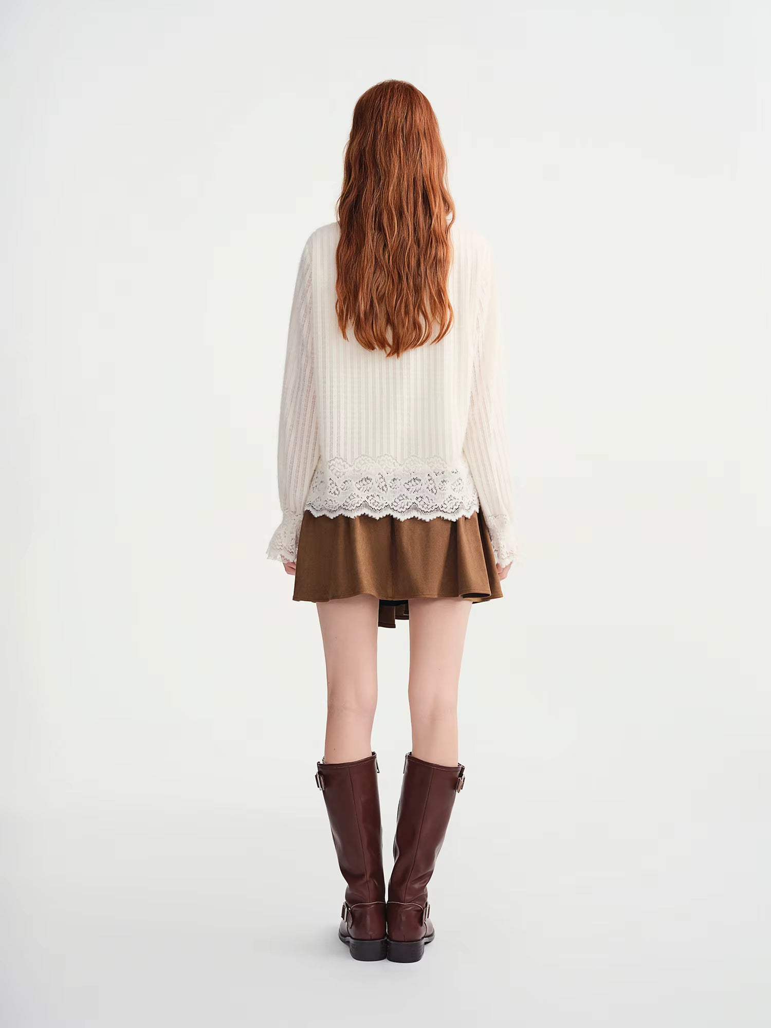 &nbsp;Gentle Bottoming T-shirt Women 2025 Autumn and Winter Wear Pullovers Wear Fairy Lace Top Loose All-match Elegant Ladies