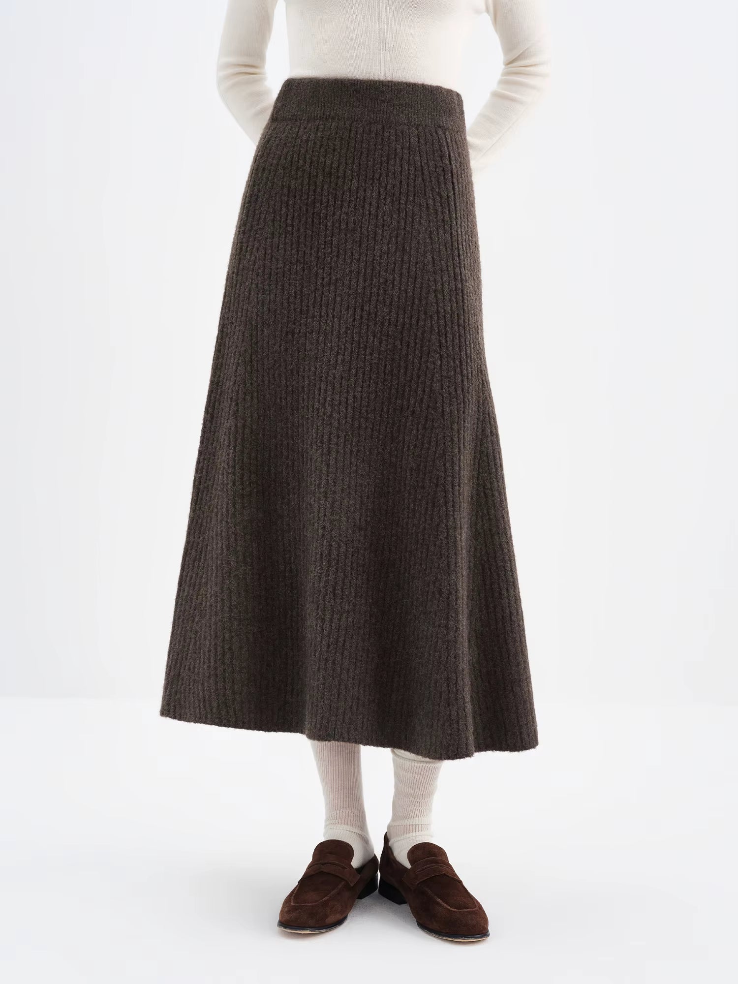 Fall 2025 Winter New Arrival Elegant Knitwear Twisted Knit Sweater and Skirt Two-Piece Outfit Sweater and Long Skirts Sets