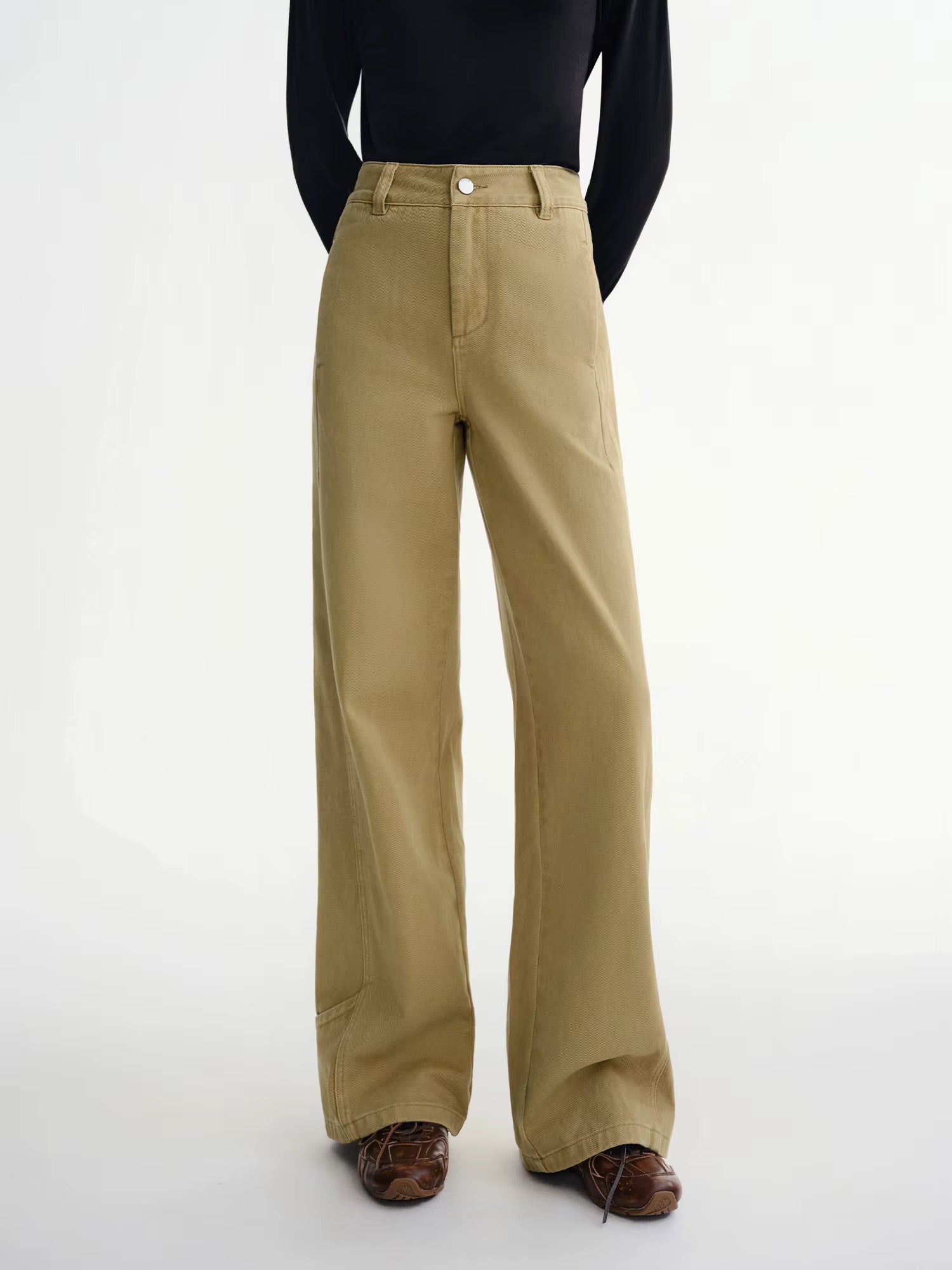 Plus-Size Women’s Deconstructivist Fashion: Baidapa Workwear Jeans 2025 Winter Wide Leg Pants Collection Winter Jeans