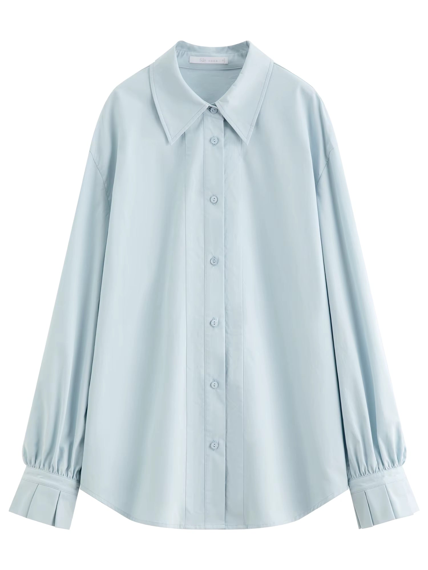 French-Elegant Stylish Pima Cotton Long Sleeve Shirt for Women Fall Winter 2025 New Arrival Versatile Inner Layer Top Shirt