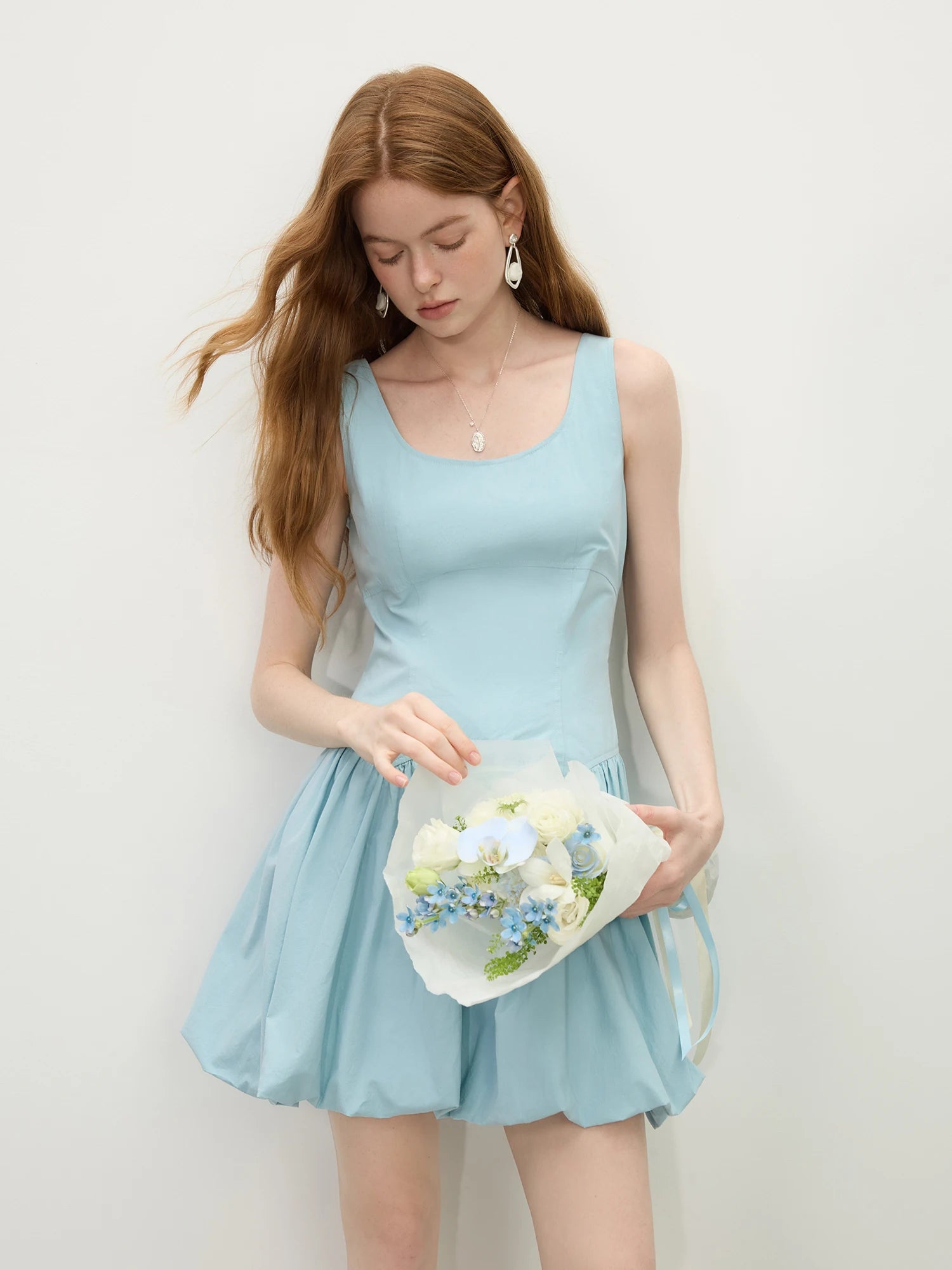 FSLE 【Two Length】Sweety Girly Long Dresses For Women 2025 Summer New Sleeveless Bud Chic Vest Dress