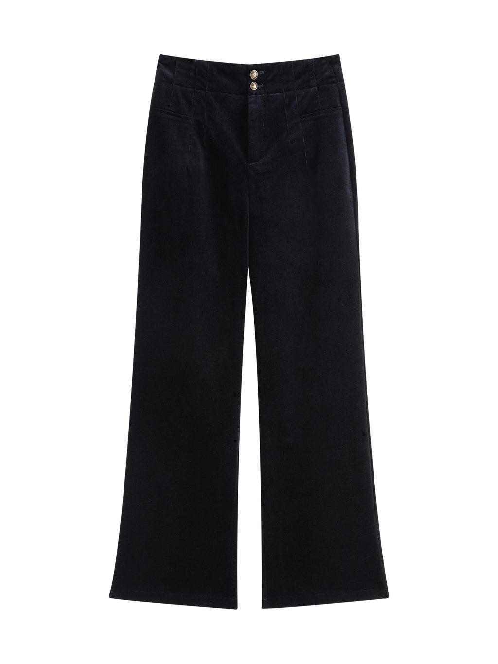 FSLE Women Corduroy Pants Winter New Retro Dark Brown Female Full Length Trousers Women Black Bootcut Casual Pant 24FS14409