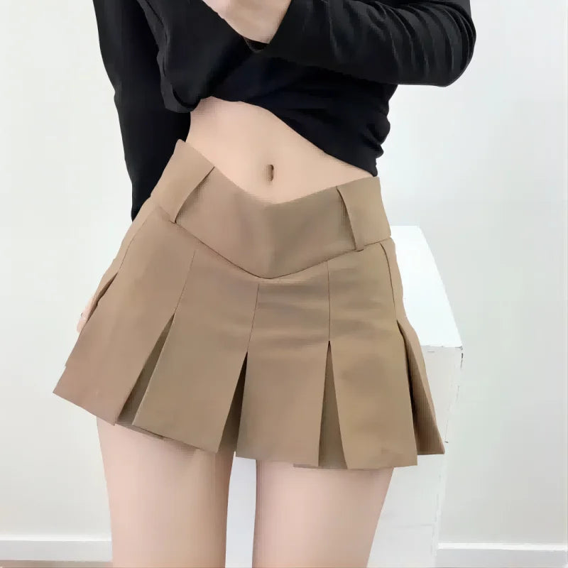 2024 New fashionable design, sexy slim fit V-waist pleated skirt, must wear divine clothing for nightclubs, bars, gatherings