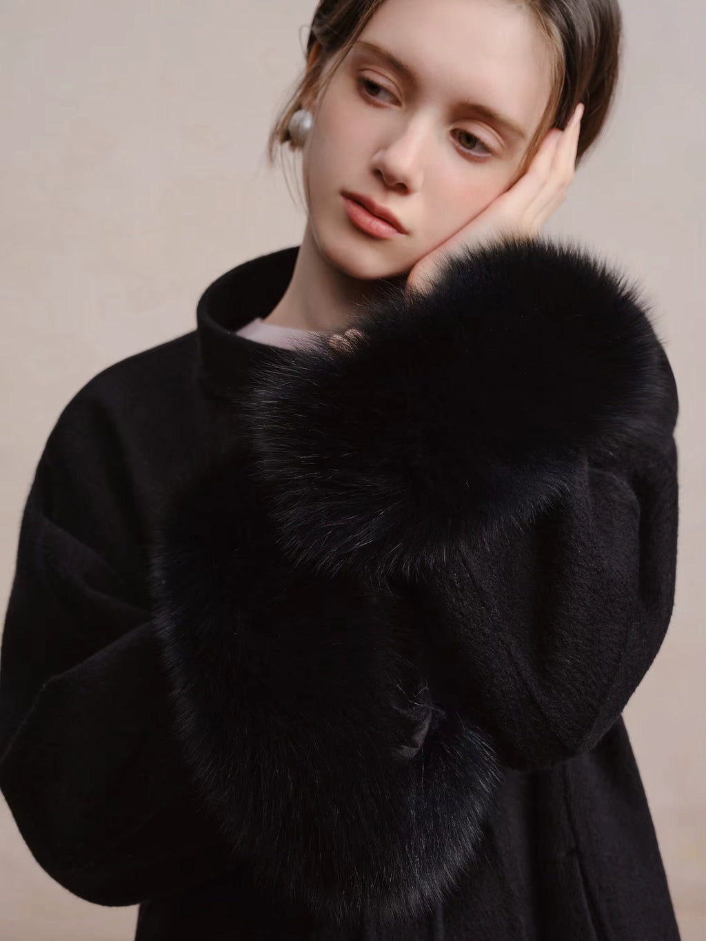 Winter 2025 Women's Double Faced Short Coat - Luxury Wool Blend Premium Tweed Jacket Casual Elegance for Daily Outwear