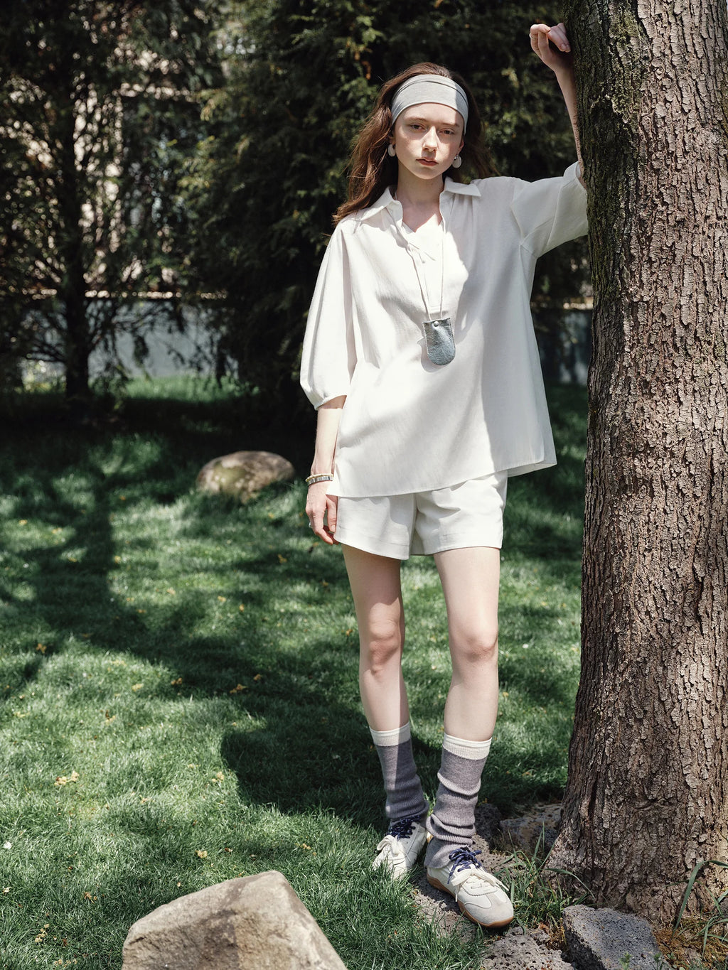 FSLE Linen Lazy Shirt Women 2025 Summer New Korean Version Pullover Loose Three-quarter Sleeve Shirt