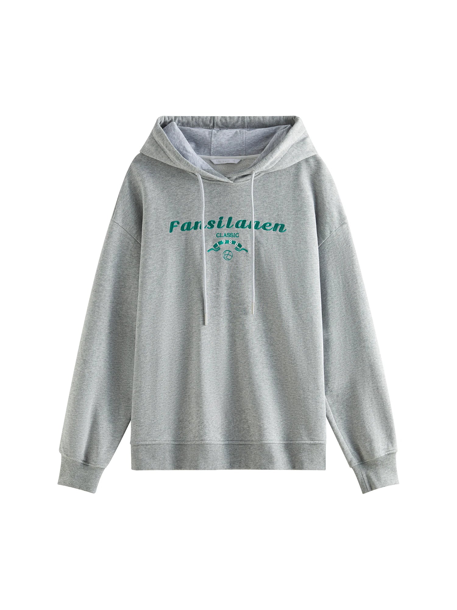 FSLE Women Winter Hoodies Female Thicken Long Sleeve Pullover Tops Letter Embroidery Drop Sleeve Casual Beige Hoodies 24FS14538