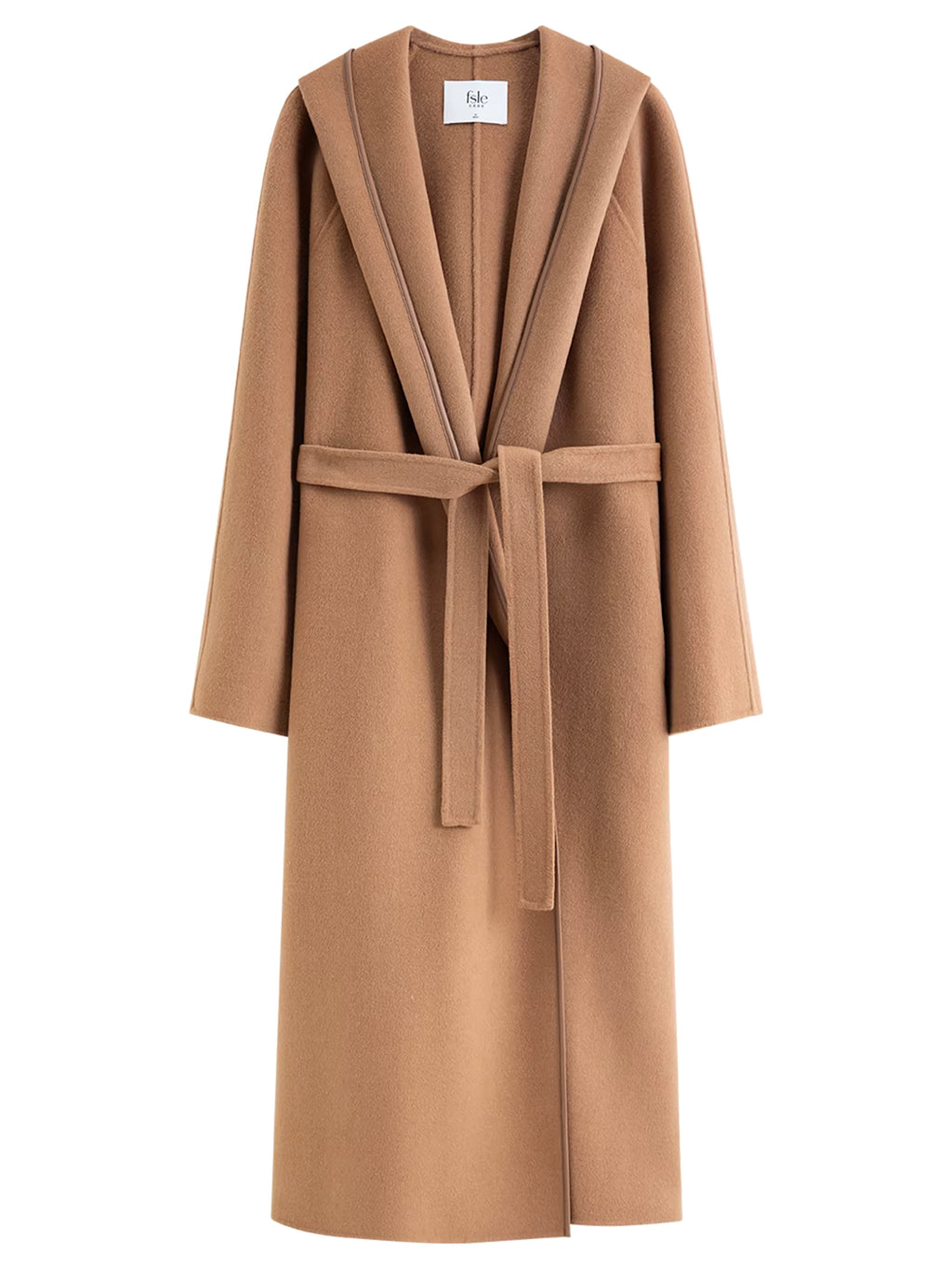 Laid Back Oversized Hooded Design Double-Faced Wool Bathrobe Coat Winter 2025 New Soft Versatile Everyday Wear for Women