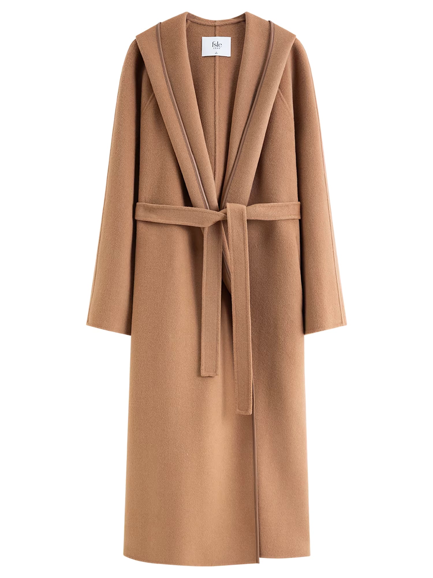 Laid Back Oversized Hooded Design Double-Faced Wool Bathrobe Coat Winter 2025 New Soft Versatile Everyday Wear for Women