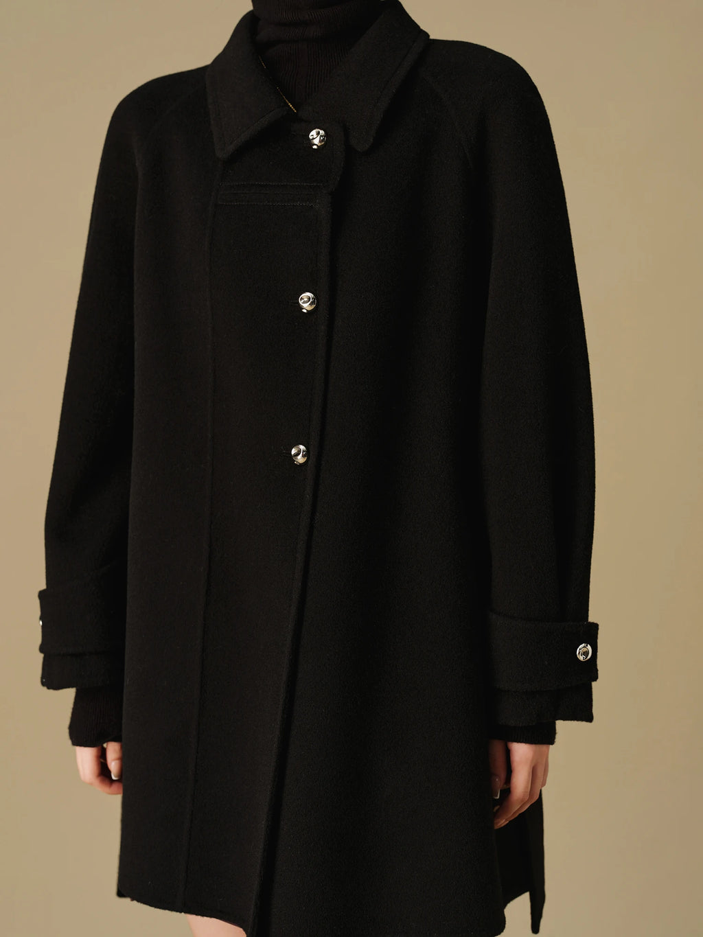 DUSHU Women's Single Breasted Coat 2024 Winter New Product Fashion Elegant Temperament Woolen Coat for Women 24DS84125