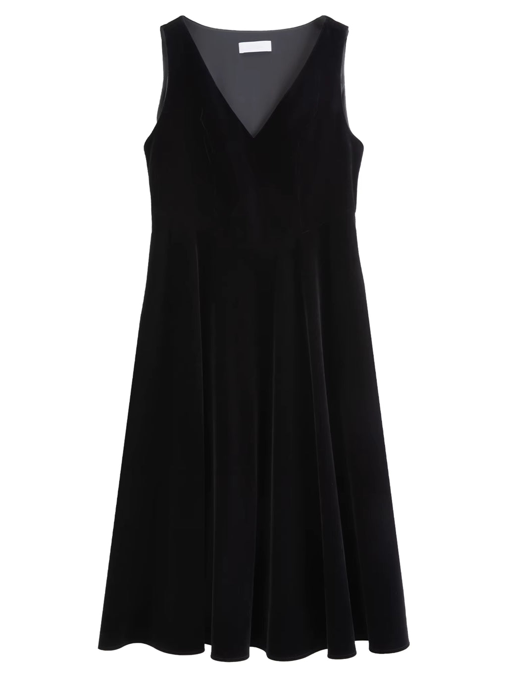 Stylish Plus-Size Flowing Velvet Waist defining Vest Design Dress - Autumn/Winter Deep V-Neck Sleeveless 2025 Winter New