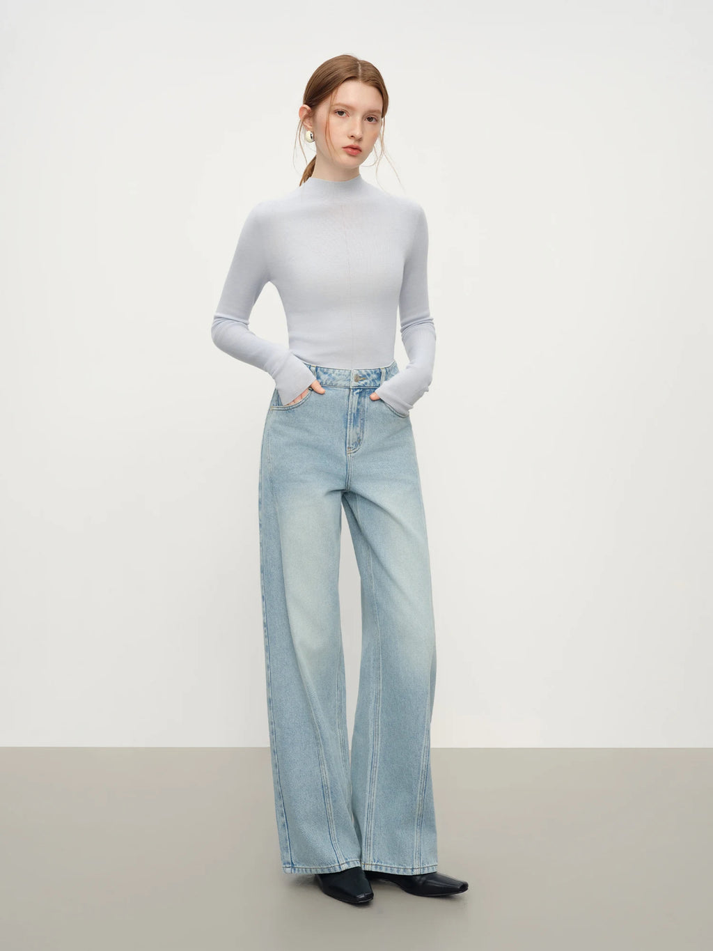 Retro Straight Blue Casual Versatile Jeans for Women Winter 2025 New Loose Daily Outfit All-match