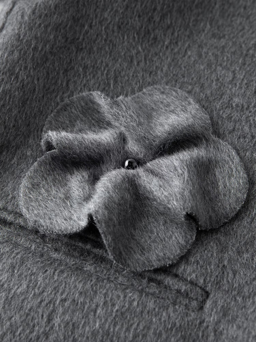 2025 Winter Women Short Wool Blend Coat Set with 3D Floral Pattern - Elegant Two-Piece Outerwear for Casual and Date Nights