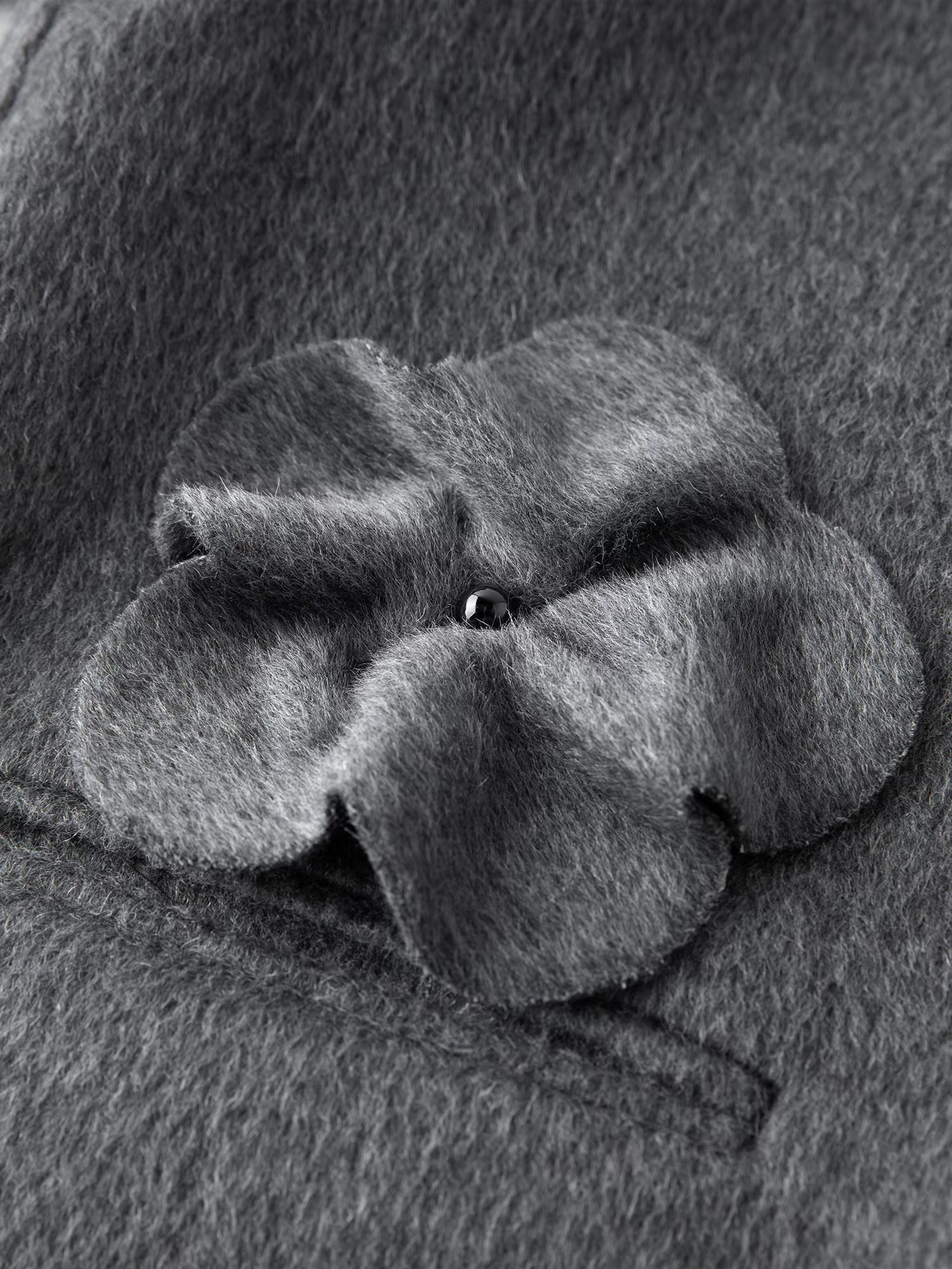 2025 Winter Women Short Wool Blend Coat Set with 3D Floral Pattern - Elegant Two-Piece Outerwear for Casual and Date Nights