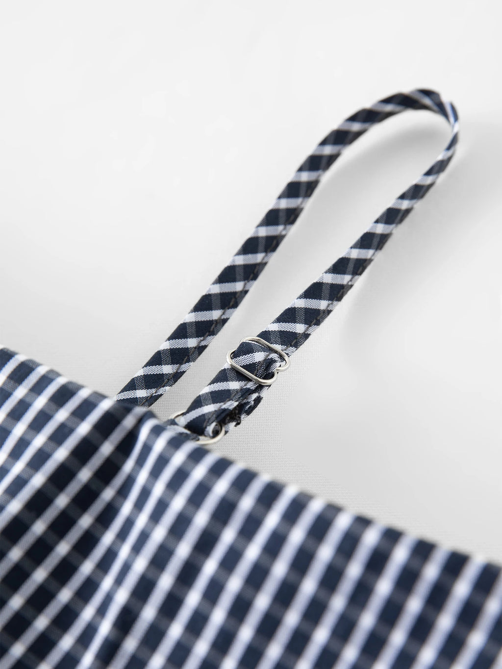 2025 Summer Women's Gingham Strappy Top - Adjustable Ties Short Sleeve Shirt with Flattering Silhouette & Design Details