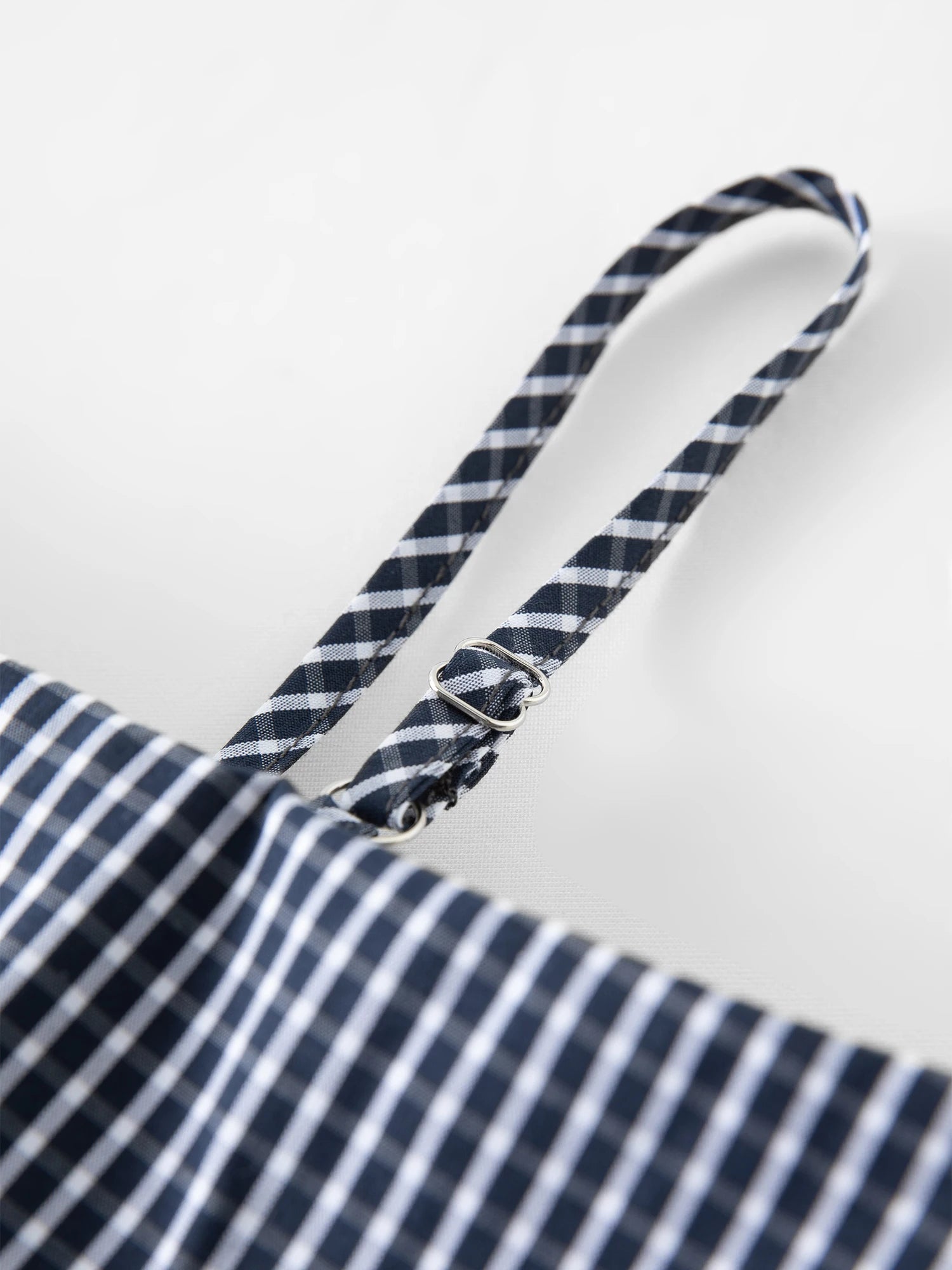 2025 Summer Women's Gingham Strappy Top - Adjustable Ties Short Sleeve Shirt with Flattering Silhouette & Design Details