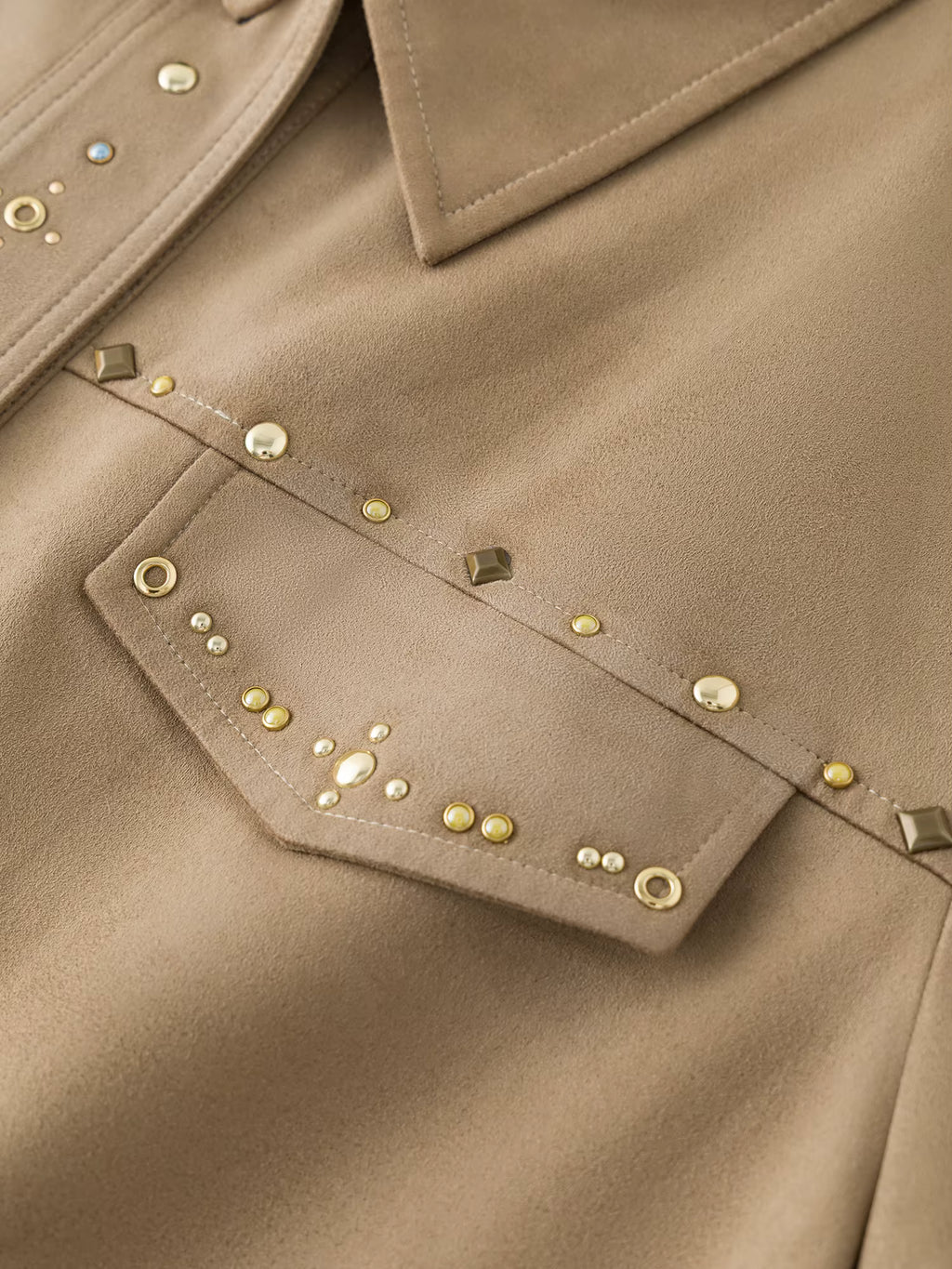 2025 New Women's Retro Style Rhinestone Faux Suede Leather Jacket Coat Winter Warm Pilot Bomber Jacket Vintage Outerwear