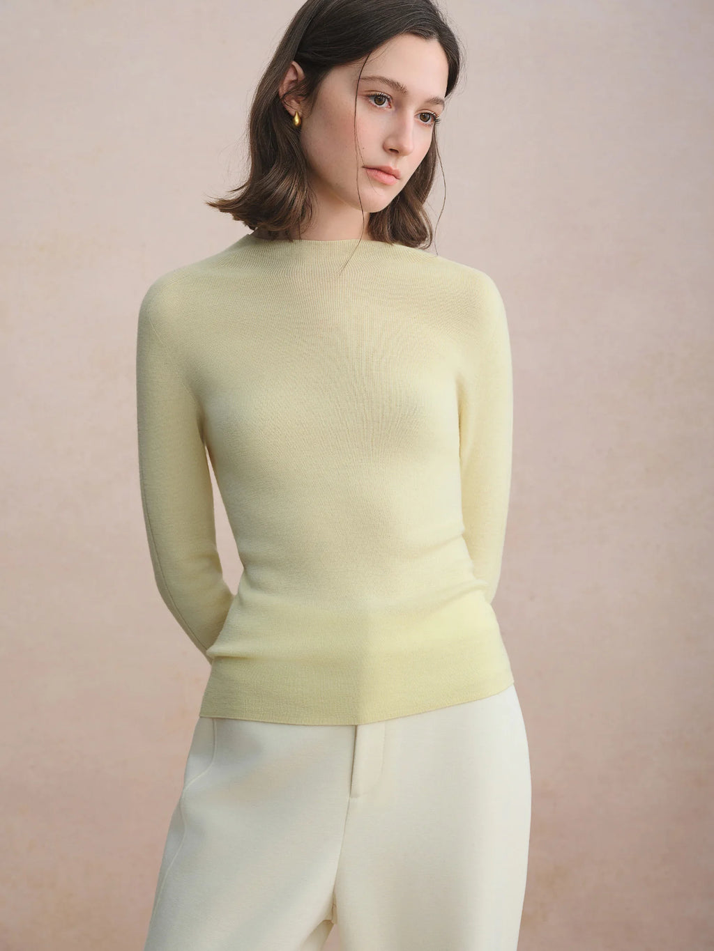 Seamless Half-high Collar Pure Wool Pullovers Women Plus Size Autumn Winter Bottoming Sweater Solid Soft Breathable Tops