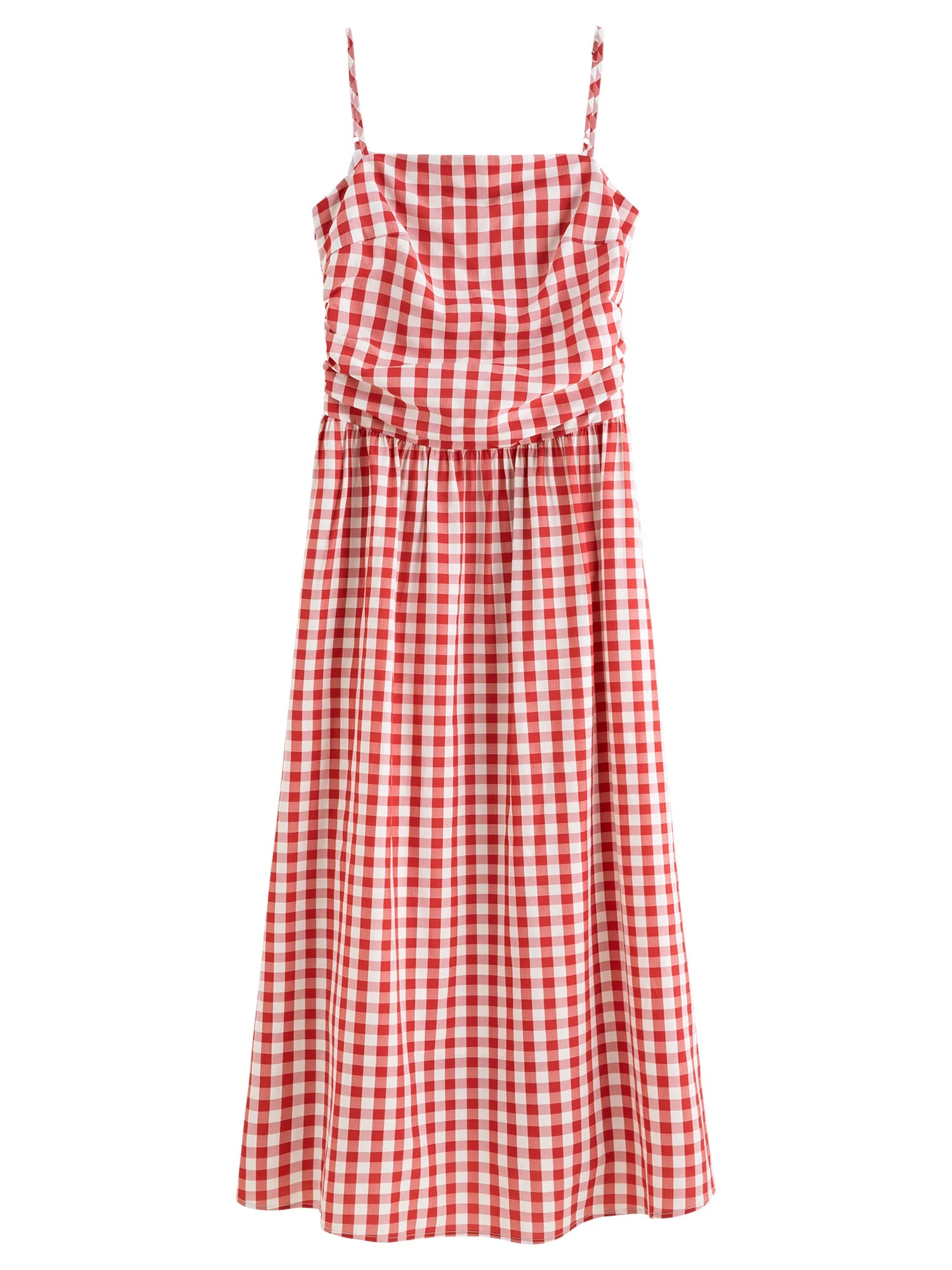 DUSHU Plus Size Women French Vintage Chic Dress 2025 Summer New Arrival Waist Flattering Strapless Dress