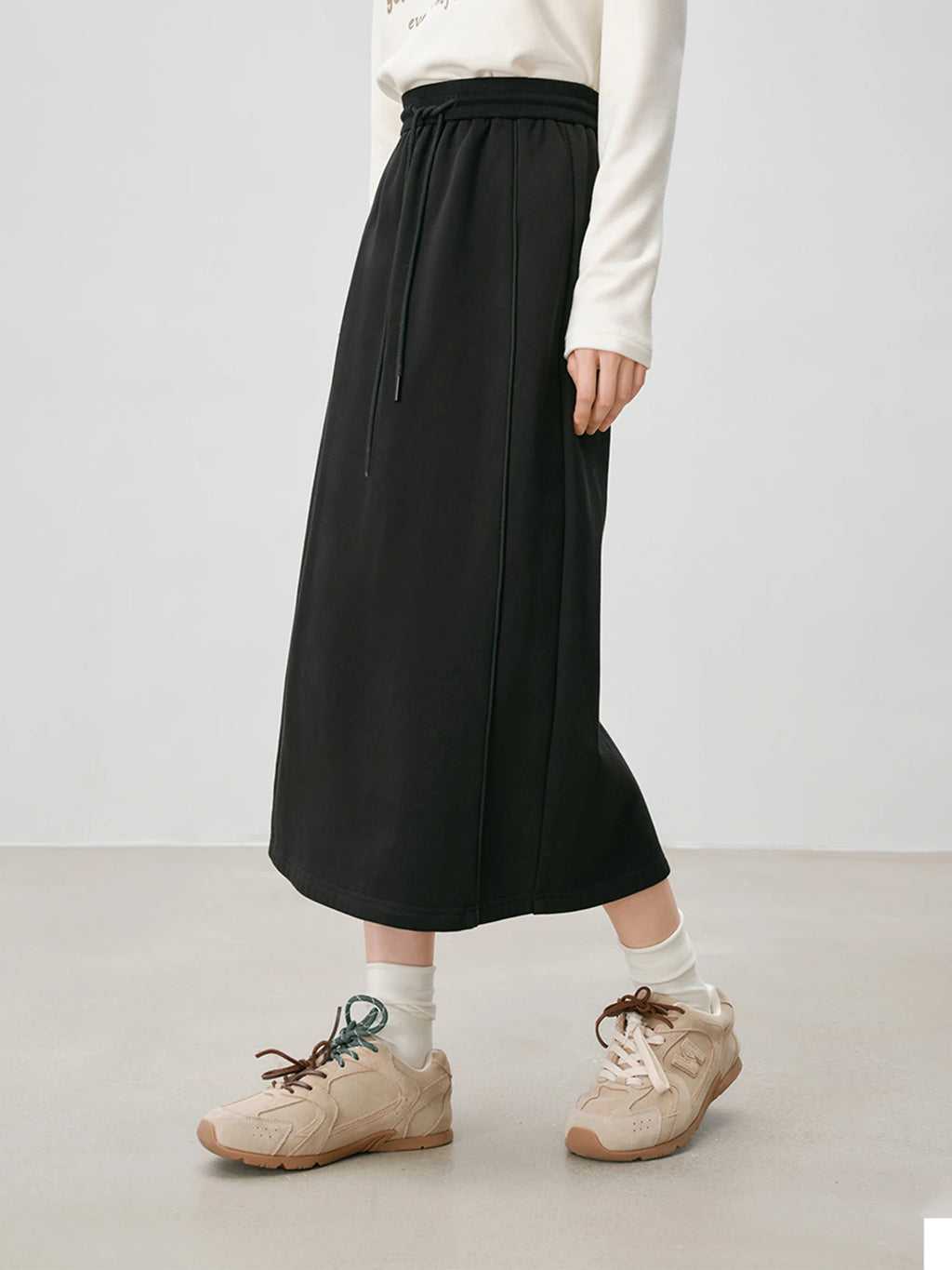 ZIQIAO Petite Size Casual Hoodie Jacket, Half Skirt Set Women's 2024 Autumn/winter New Item Casual Loose 24ZQ93236+24ZQ93235